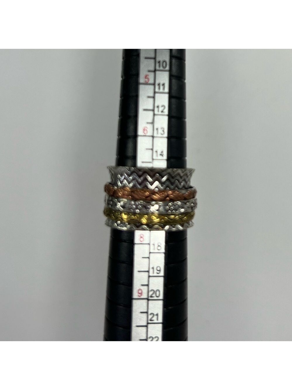 SPINNER! Vintage 925 White Topaz Spinner Ring size see photo - Picture 2 of 3